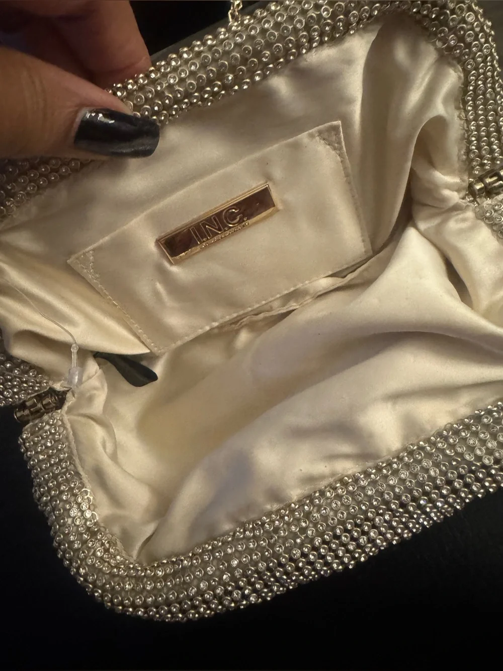 🔥INC International Concepts Pleated Clutch Women's Gold Removable Strap🔥NWT